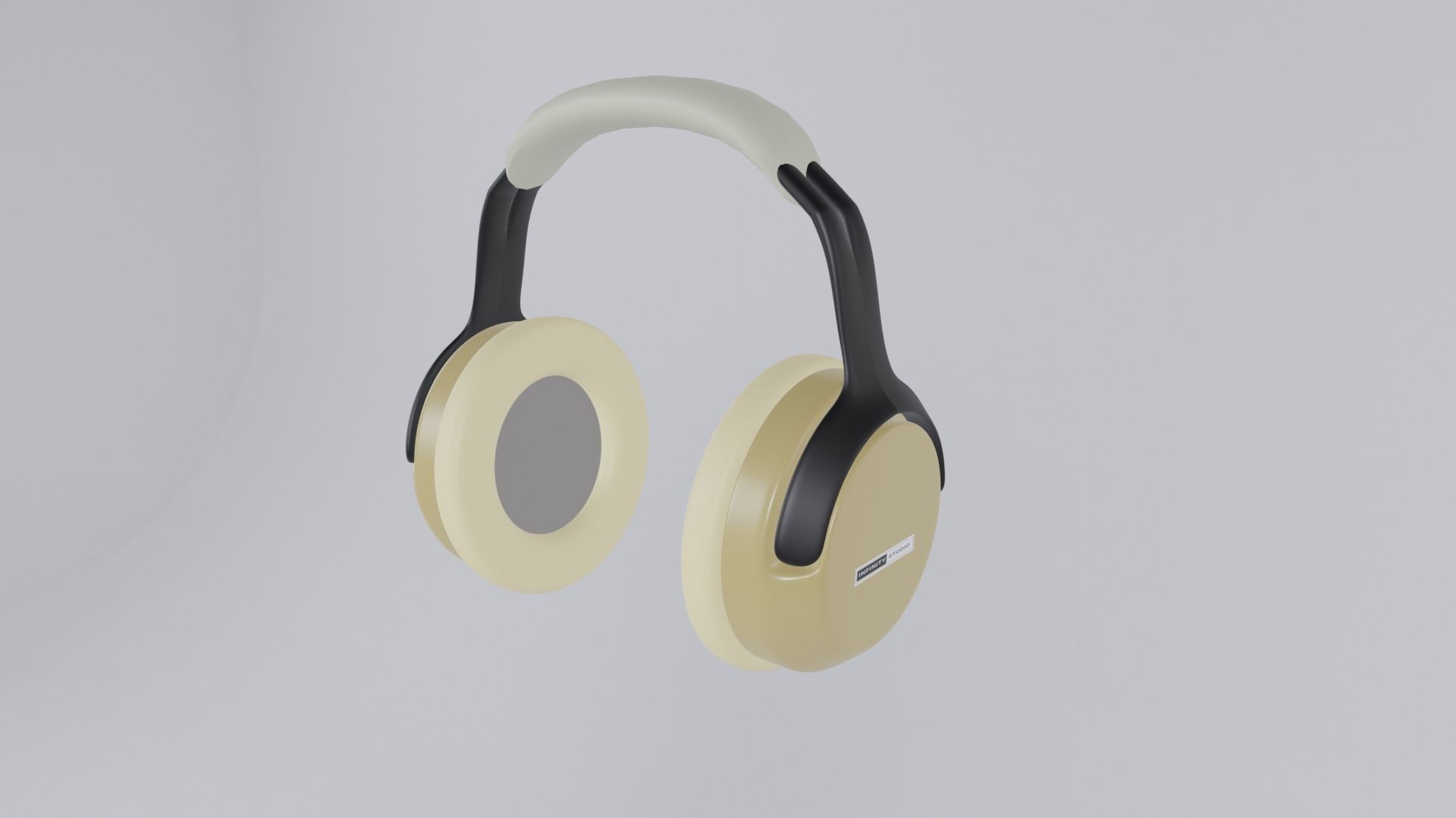 Wireless Headphone   Low-poly 3D model_1