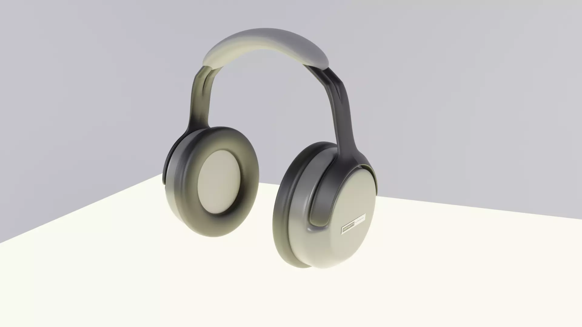 Wireless Headphone   Low-poly 3D model_0