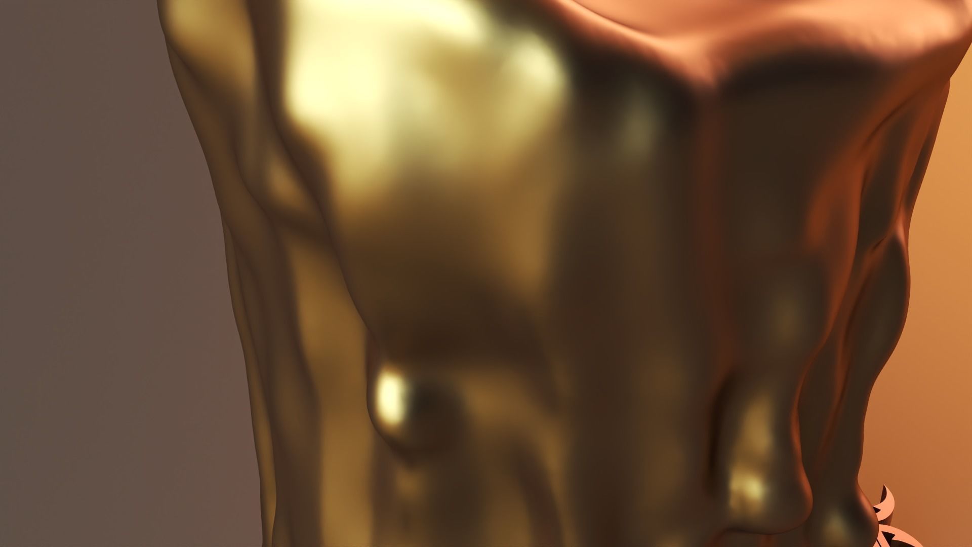 melted candle 3D print model_7