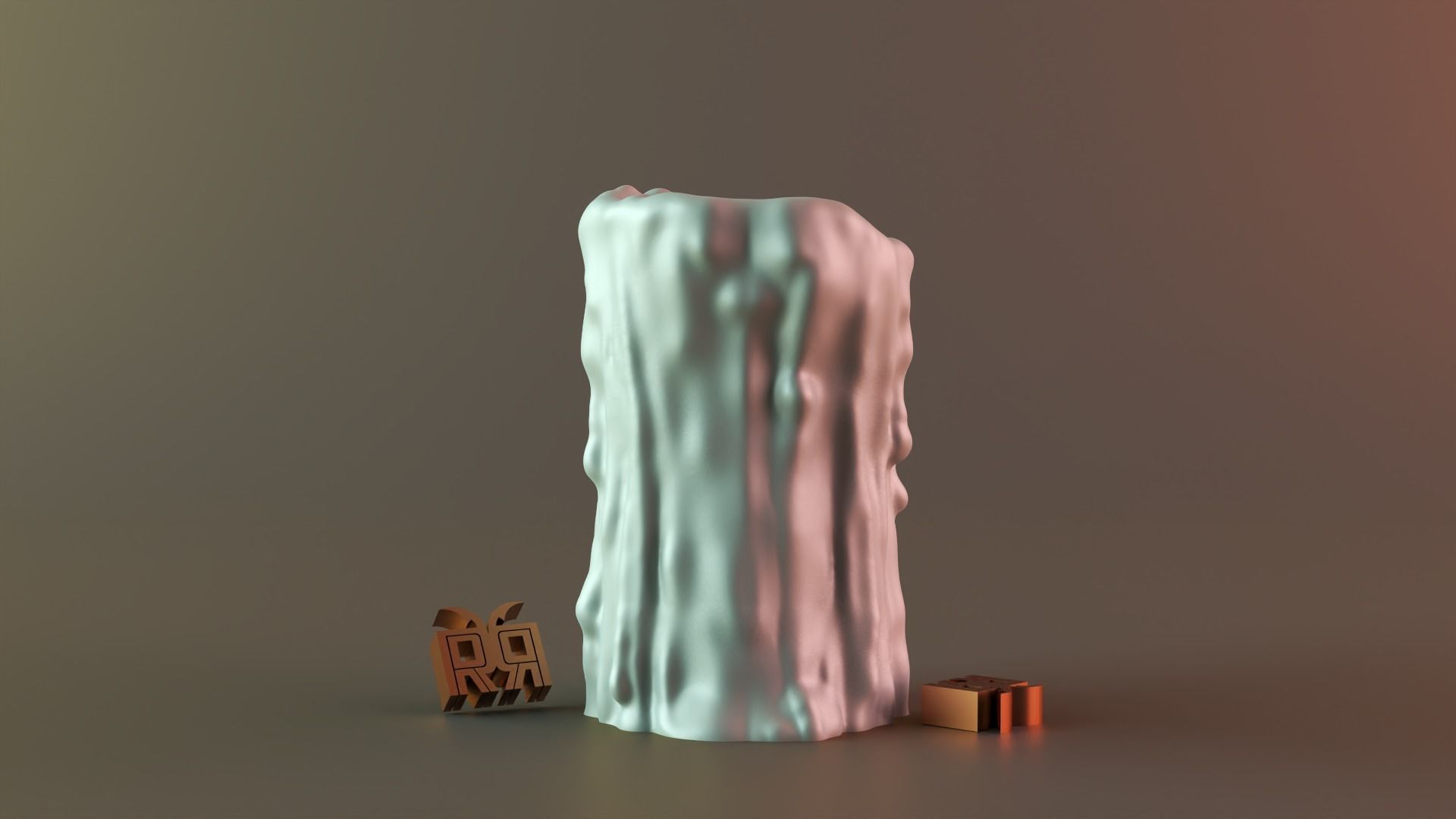 melted candle 3D print model_2