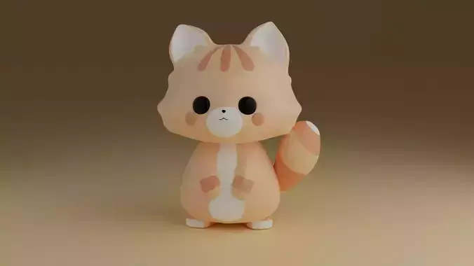kitty 3D print model