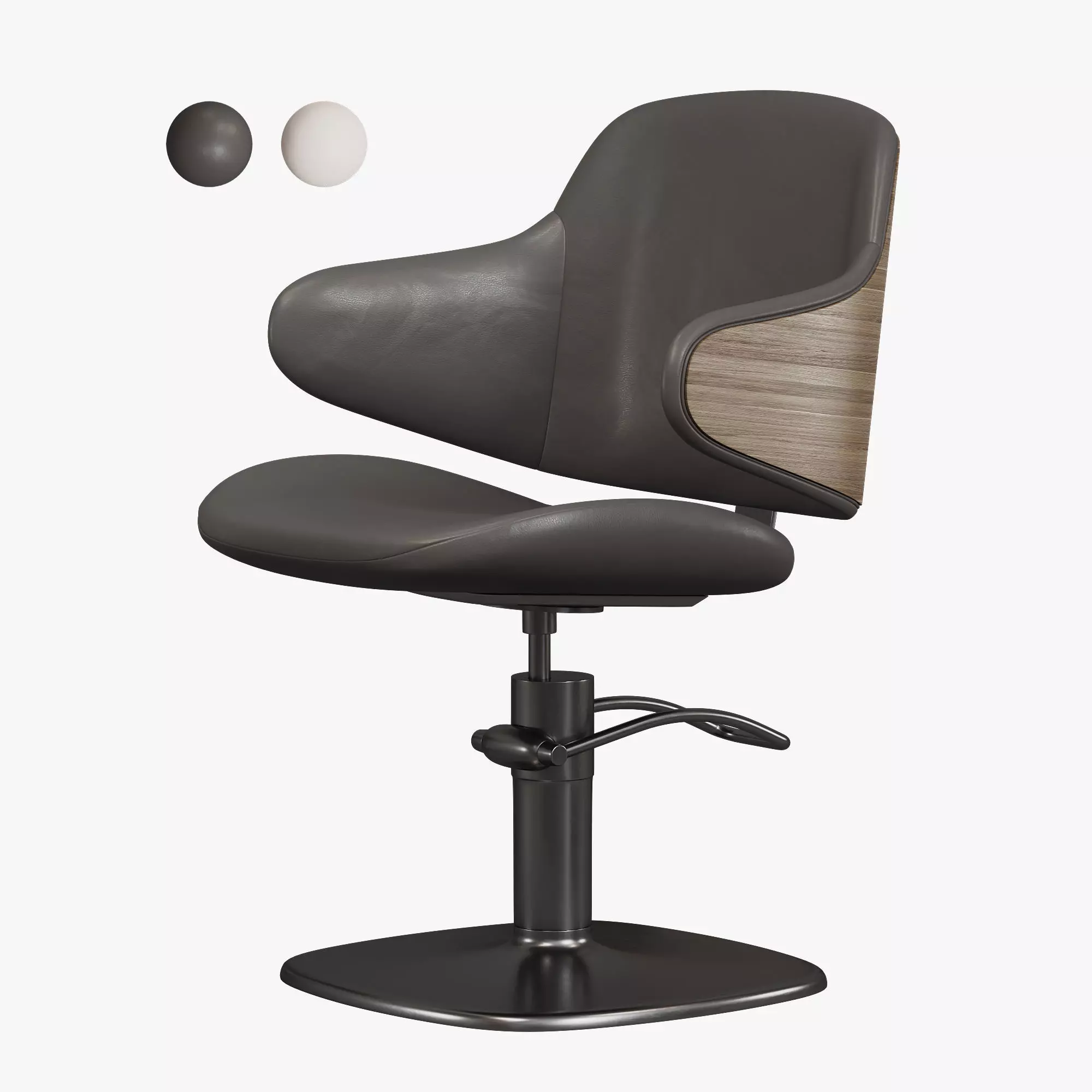 Barber chair GREEN HUG Low-poly 3D model