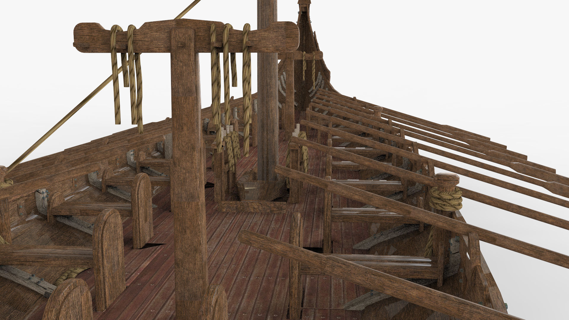 Viking Ship Folded  Low-poly 3D model_21