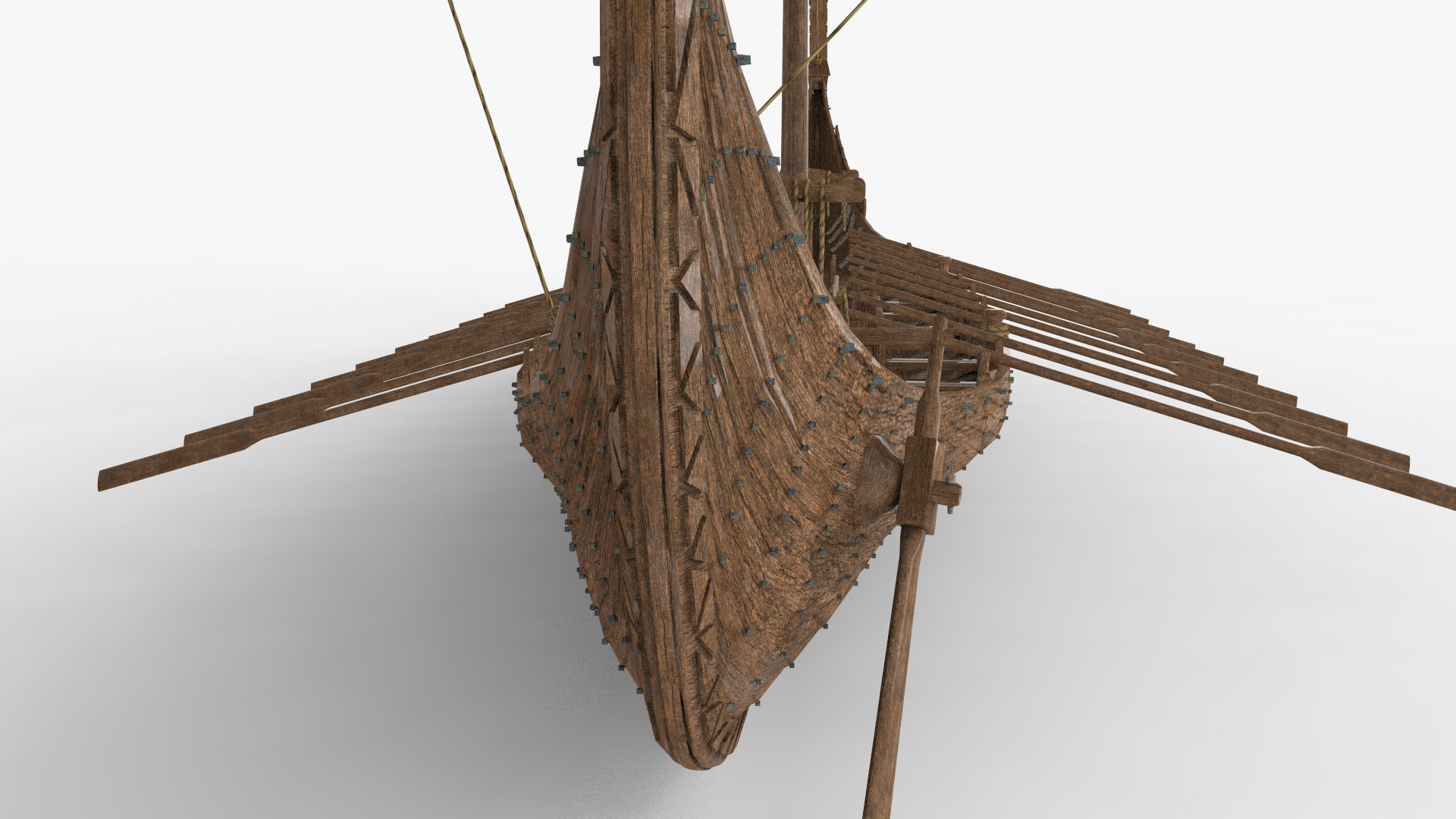 Viking Ship Folded  Low-poly 3D model_20