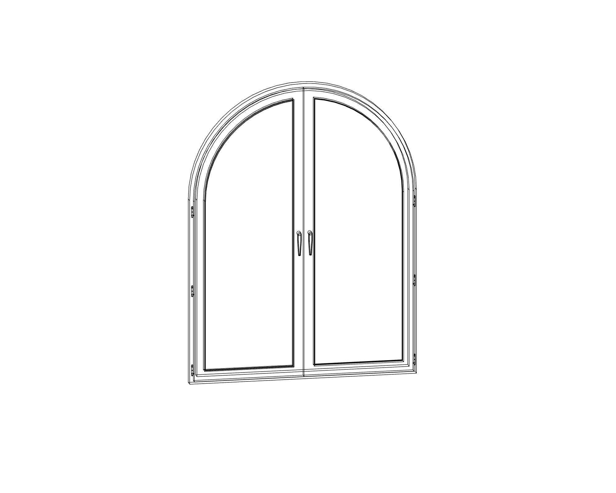 Window arc 3D model_8