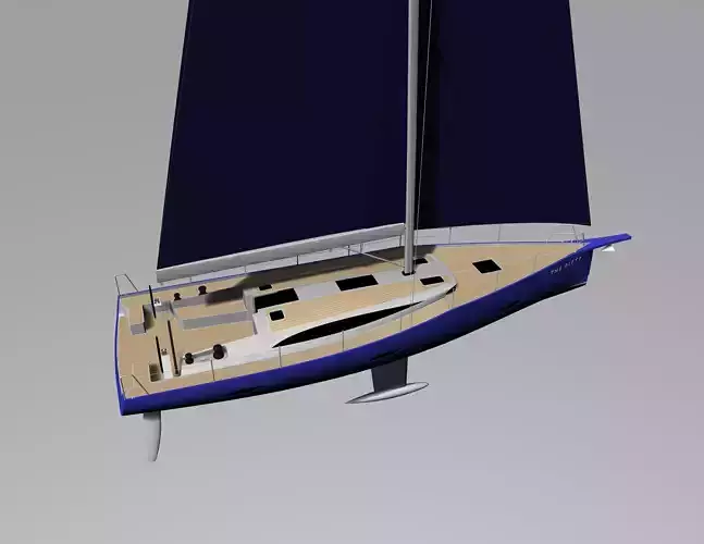 Eleva Yacht - THE FIFTY sailboat Mid-detail model