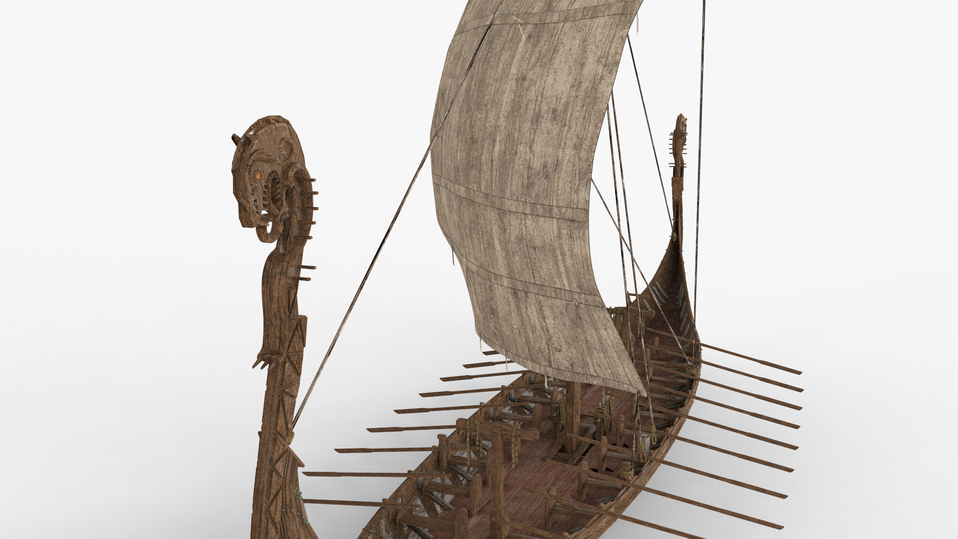 3D model Viking Ship Unfolded VR / AR / low-poly | CGTrader