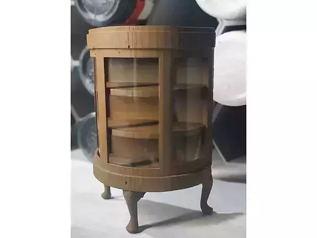 Miniature queen anne display cabinet Free 3D print model