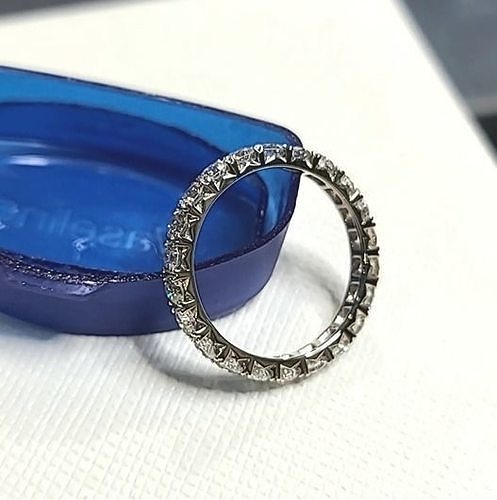 Diamonds ring Wedding Band 3D print 3D Model 3D print model