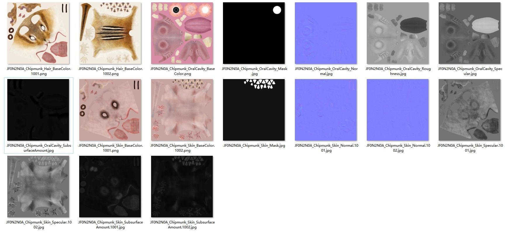 Chipmunk Animation VFX Grace 3D model_34