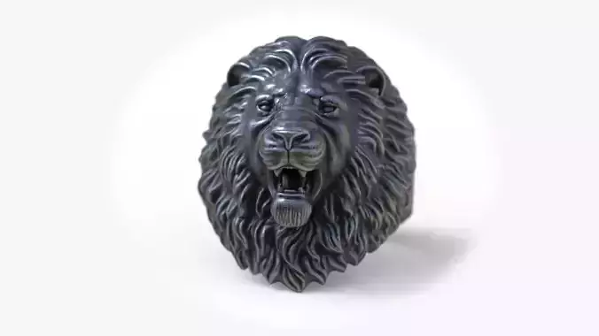 Angry Face Lion Ring