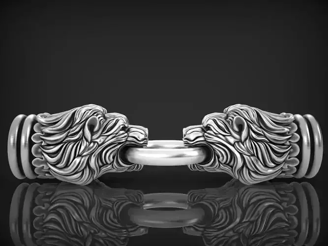 Lion Head for Chain Bracelet 3D print model