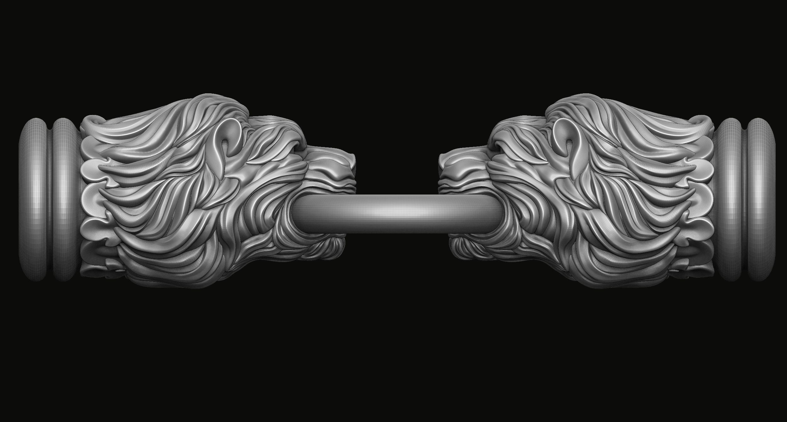 Lion Head for Chain Bracelet 3D print model_5