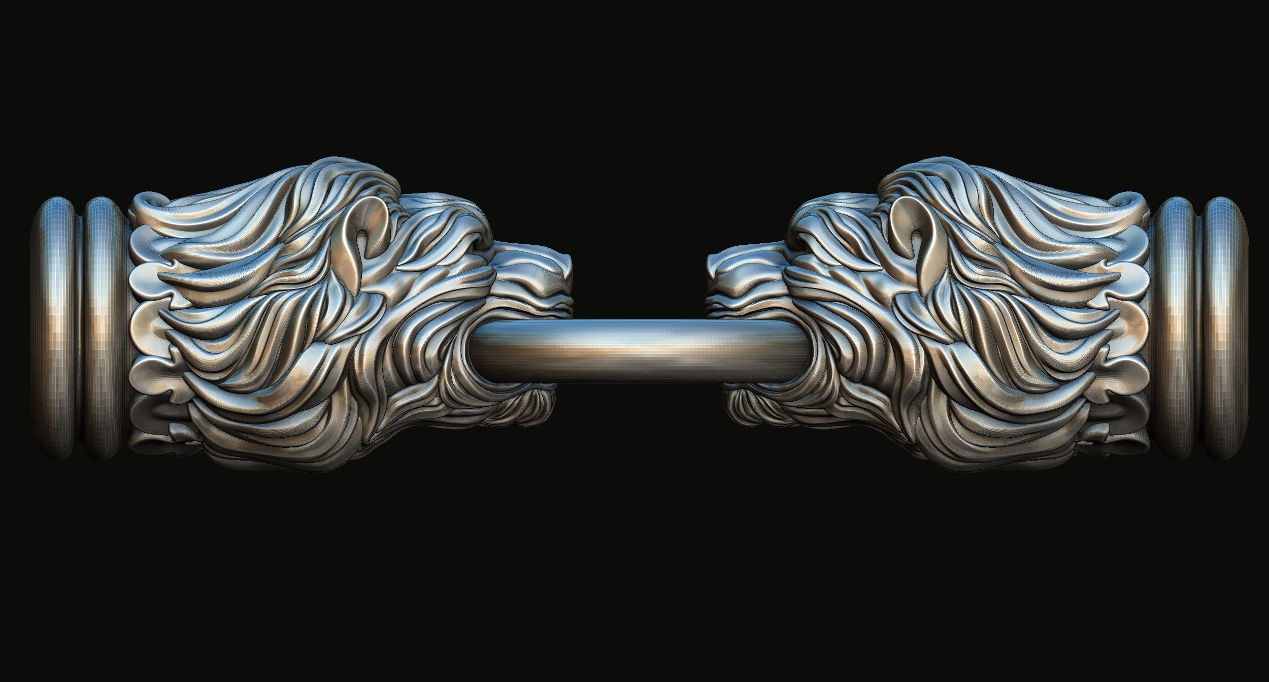 Lion Head for Chain Bracelet 3D print model_14