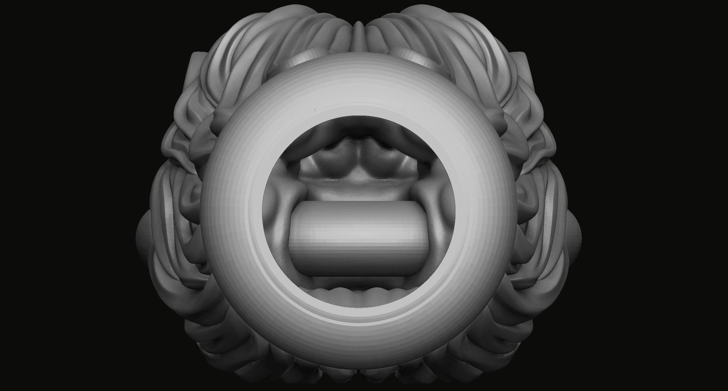 Lion Head for Chain Bracelet 3D print model_6