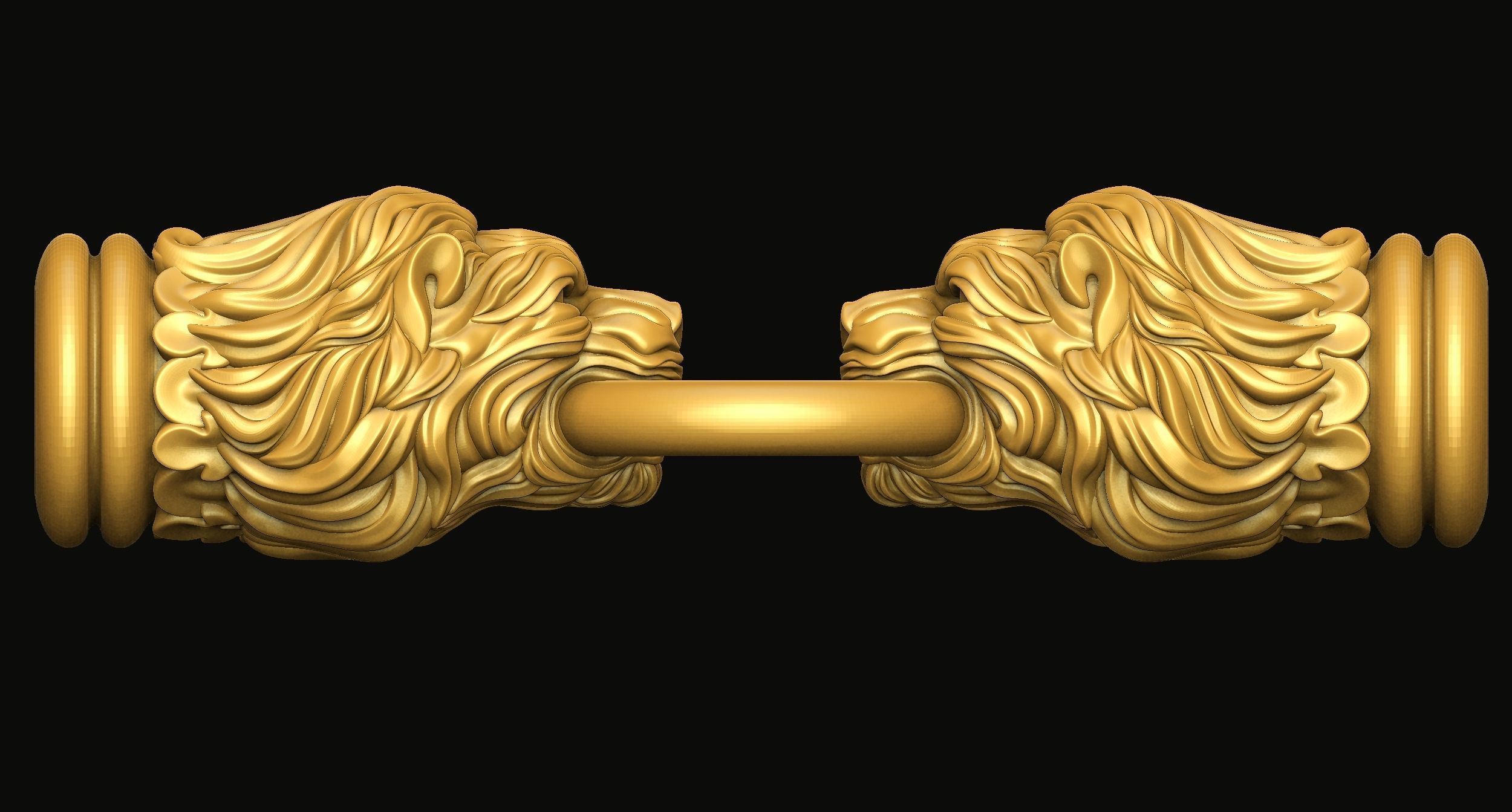 Lion Head for Chain Bracelet 3D print model_11