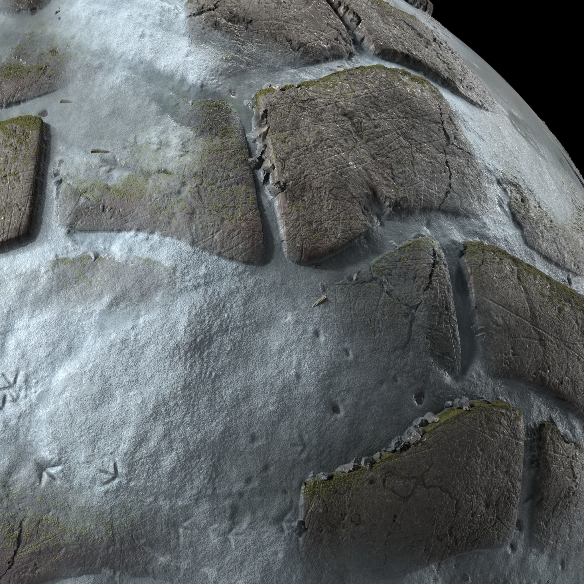 Pavement Materials 37- Paving By Snow and Mud Seamless Texture_5