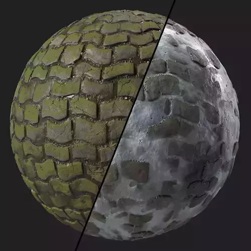 Pavement Materials 37- Paving By Snow and Mud Seamless Texture