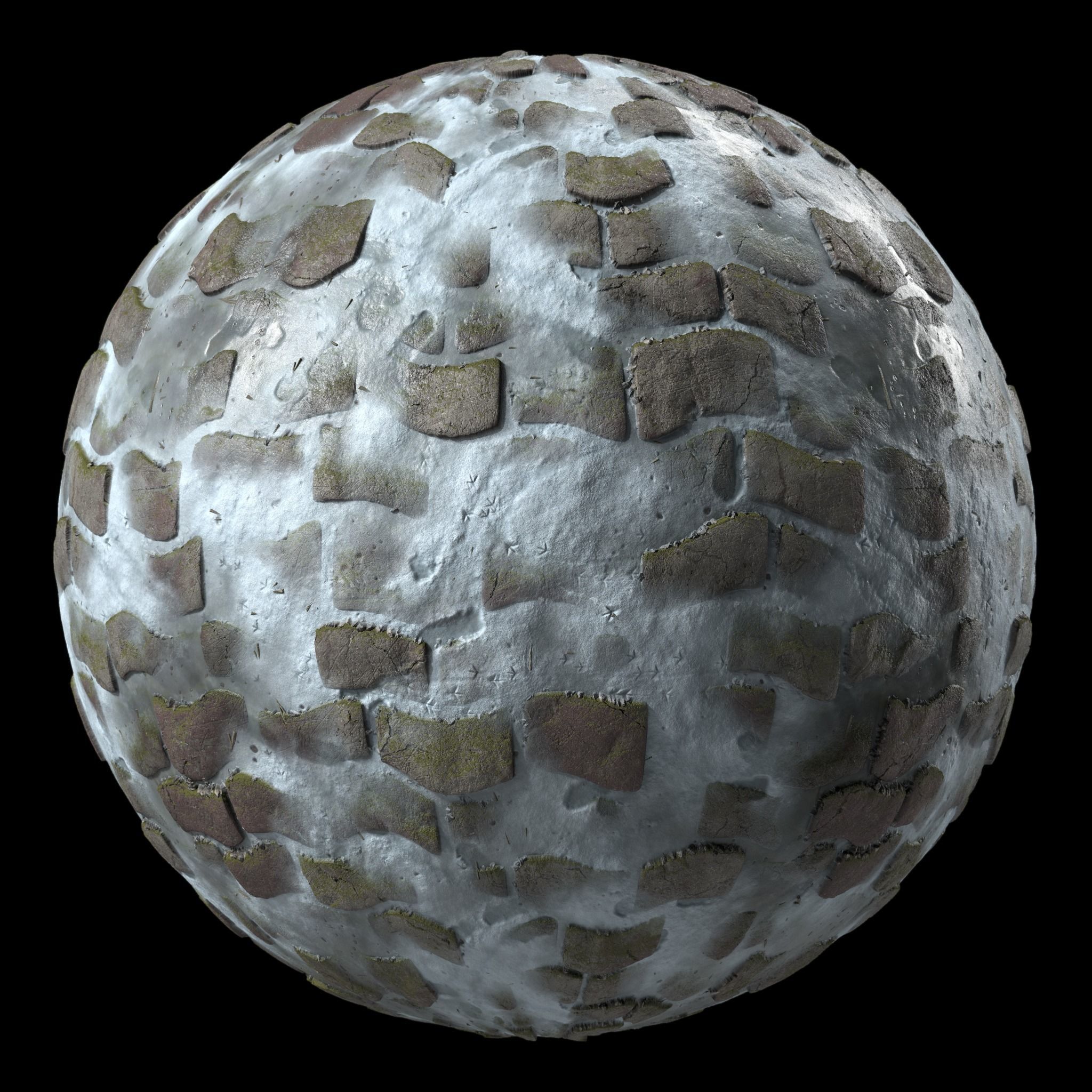 Pavement Materials 37- Paving By Snow and Mud Seamless Texture_4