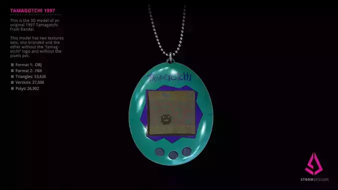 Tamagotchi 1997 Model 3D model