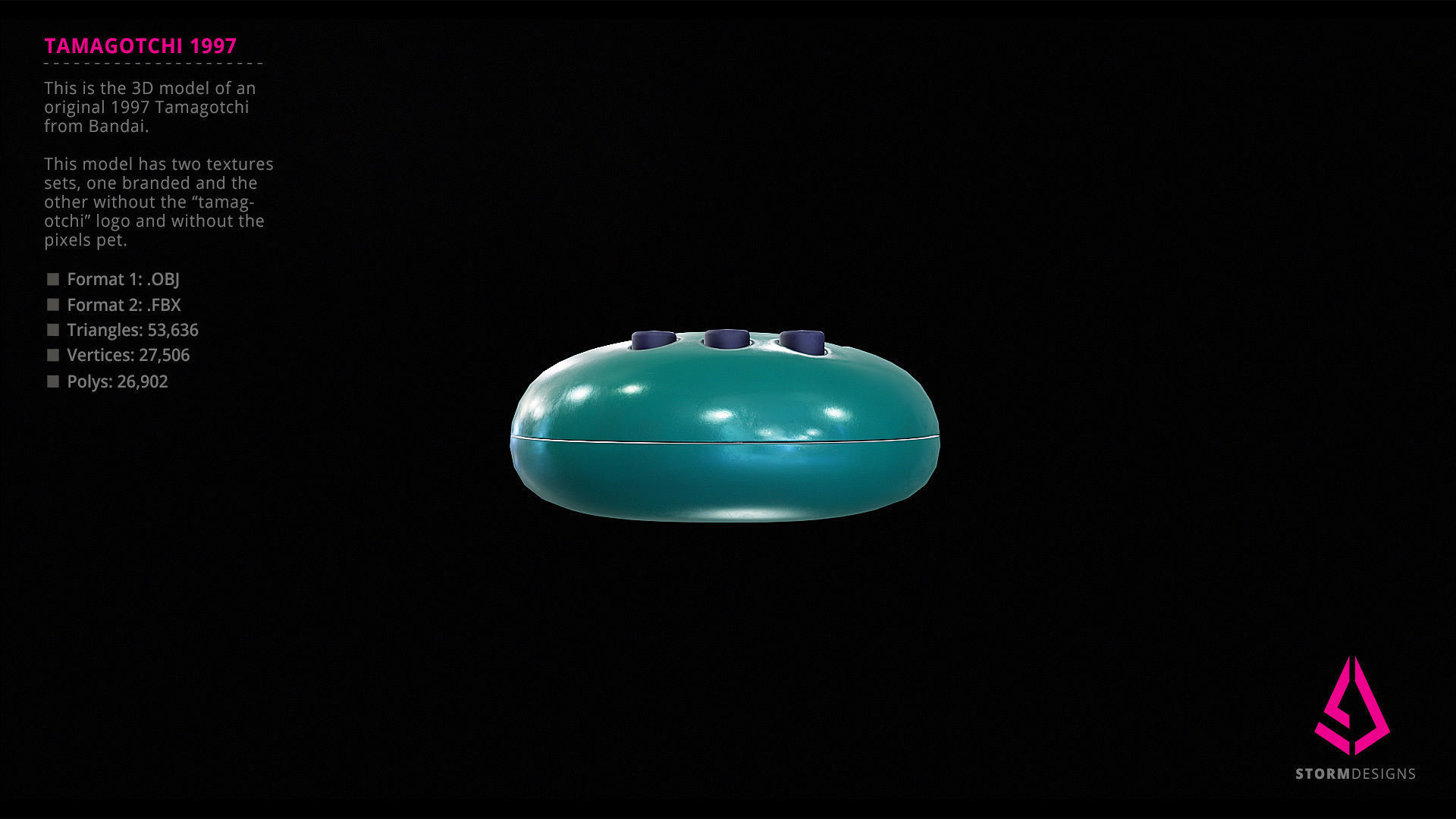 Tamagotchi 1997 Model 3D model_6