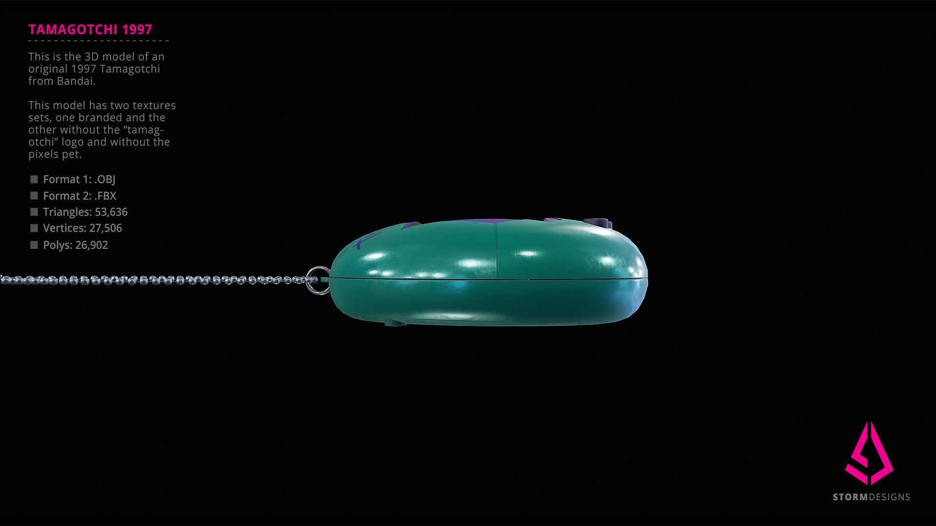 Tamagotchi 1997 Model 3D model_5