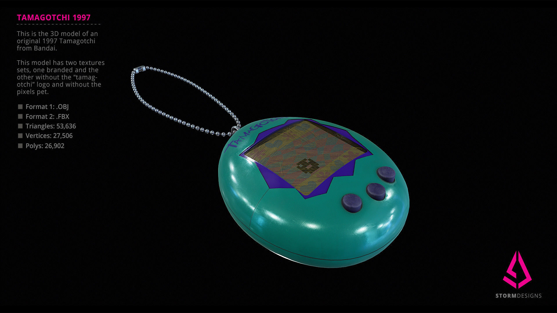 Tamagotchi 1997 Model 3D model_2