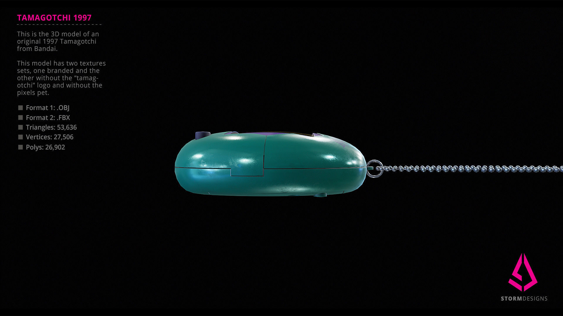 Tamagotchi 1997 Model 3D model_4