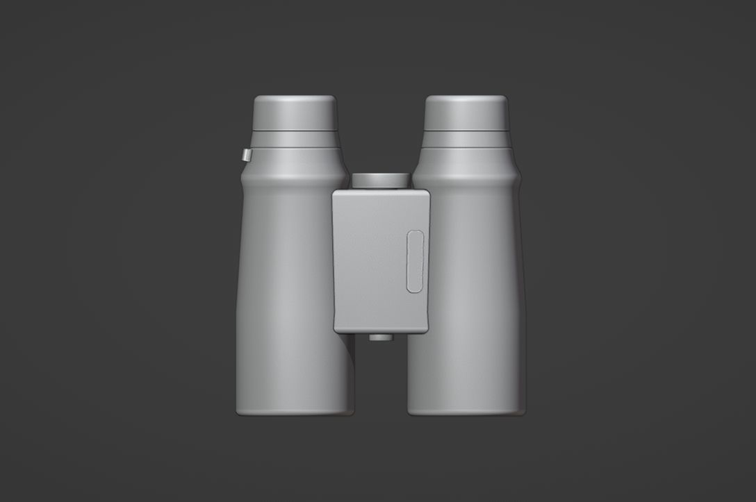 Binoculars Fernglas Low-poly 3D model_11