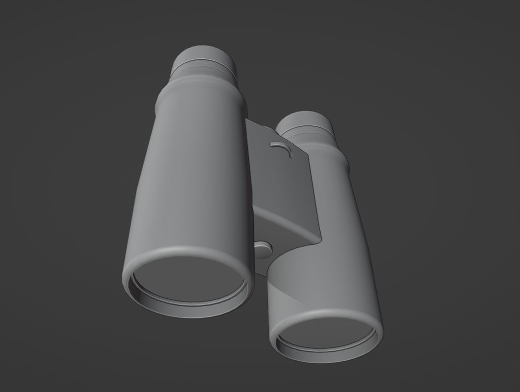 Binoculars Fernglas Low-poly 3D model_15