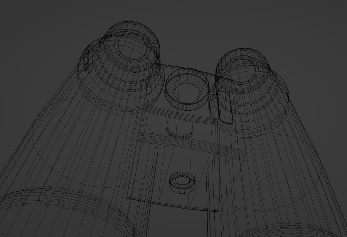 Binoculars Fernglas Low-poly 3D model_20