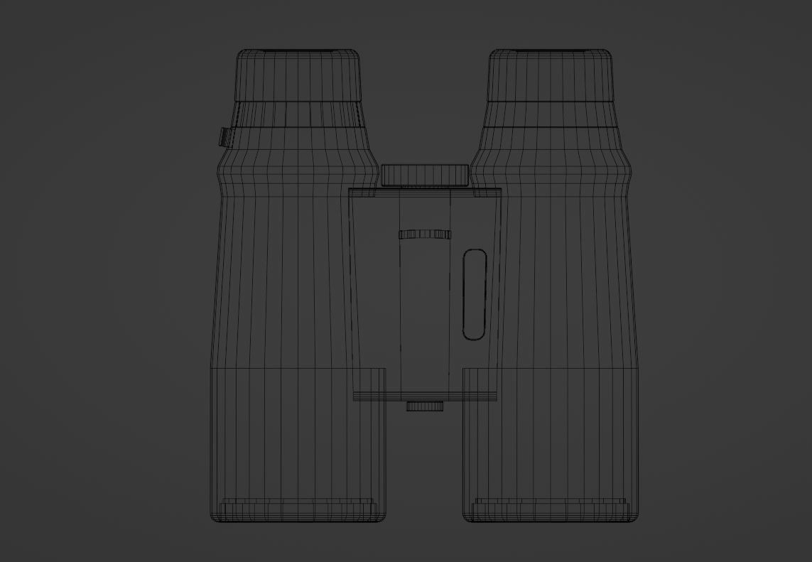 Binoculars Fernglas Low-poly 3D model_17