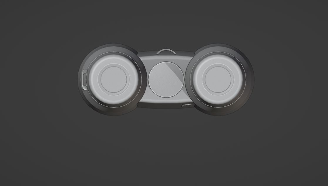 Binoculars Fernglas Low-poly 3D model_12