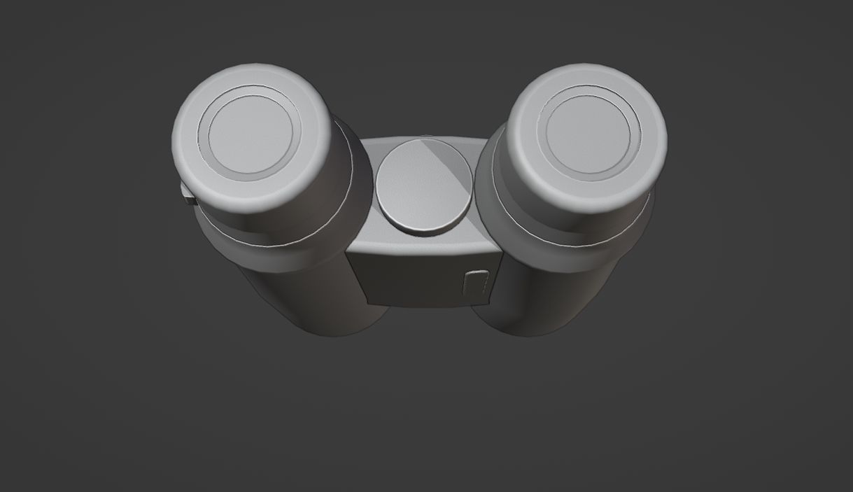 Binoculars Fernglas Low-poly 3D model_13