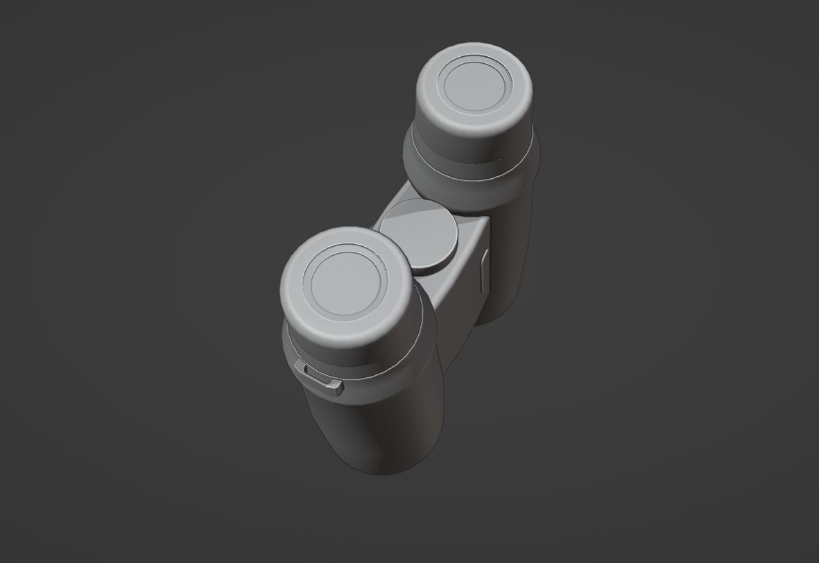 Binoculars Fernglas Low-poly 3D model_16
