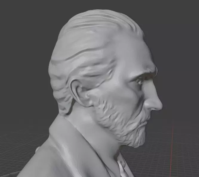 Vincent Van Gogh Statue 3D print model_13