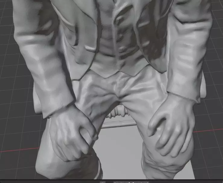 Vincent Van Gogh Statue 3D print model_16