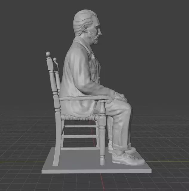 Vincent Van Gogh Statue 3D print model_23
