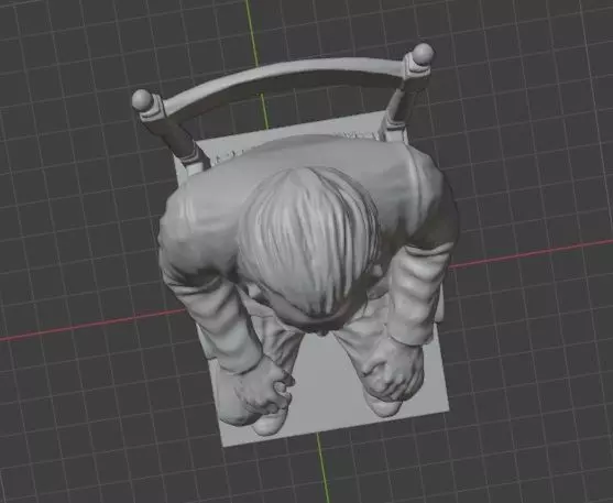 Vincent Van Gogh Statue 3D print model_7