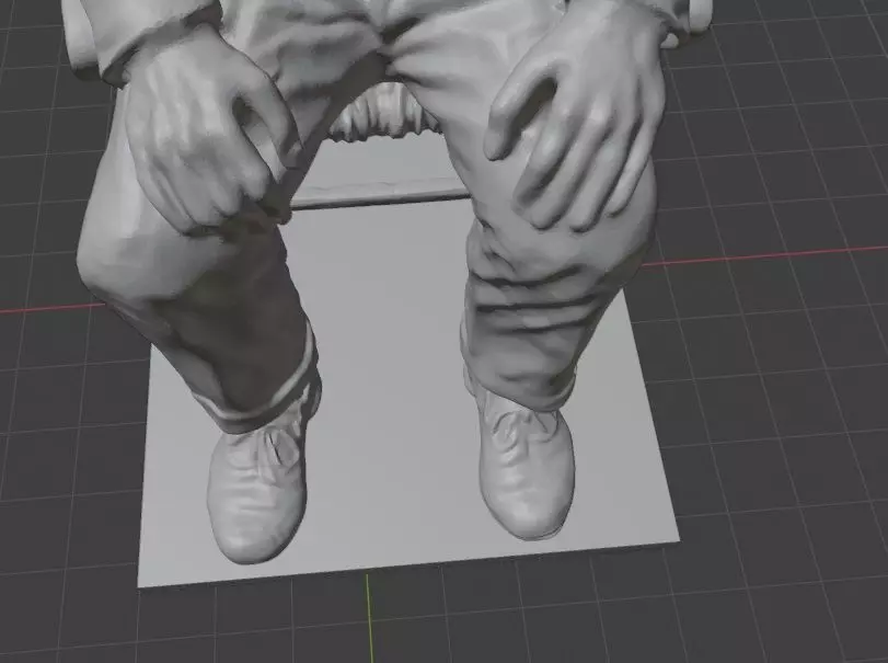 Vincent Van Gogh Statue 3D print model_17