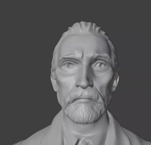 Vincent Van Gogh Statue 3D print model_12