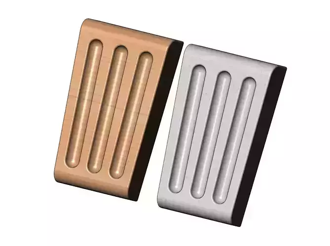 Tapered Colonial fluted onlay decor element