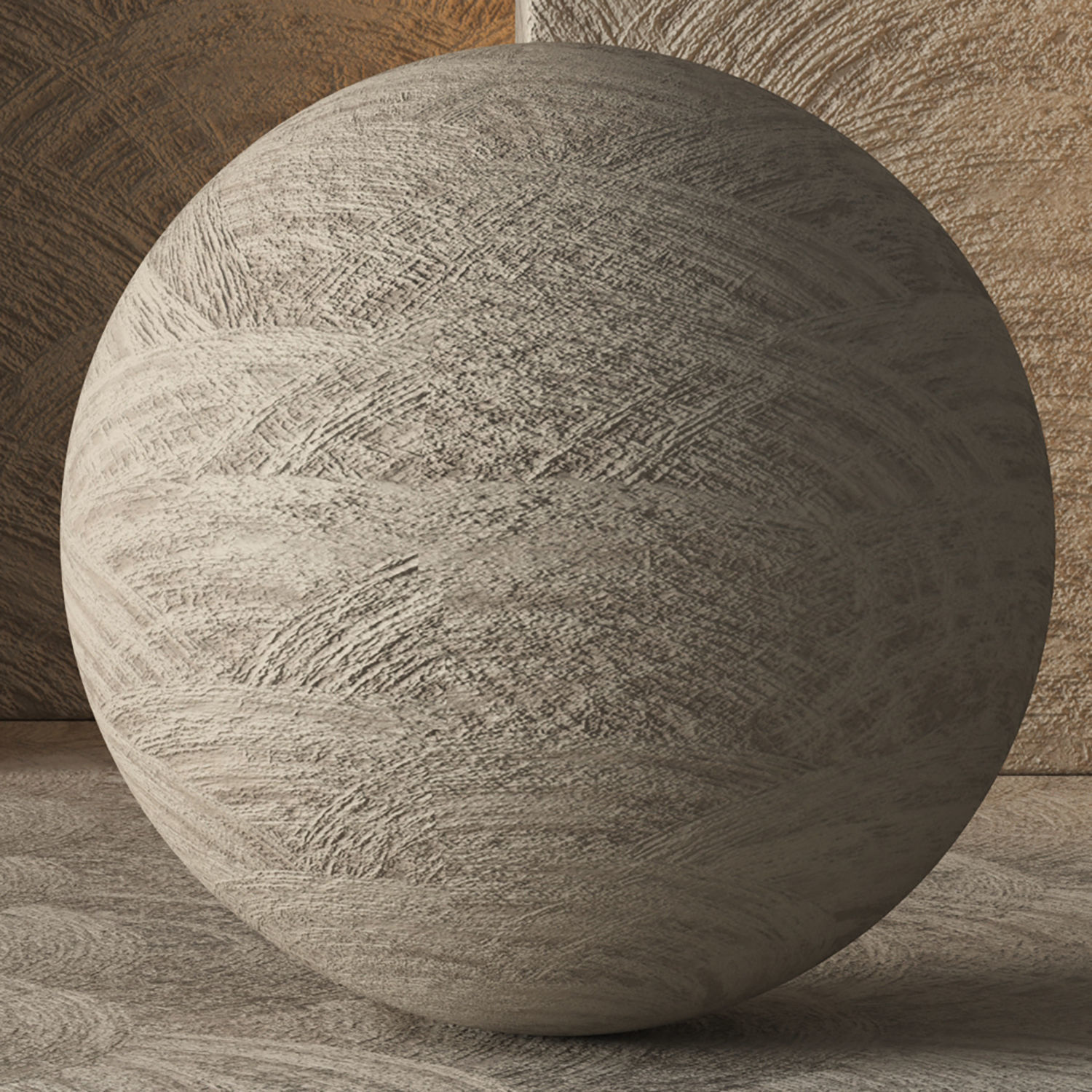 Stucco Brush Straight Plaster 8K -Seamless-Tileable -DrCG No 106 3D model_1