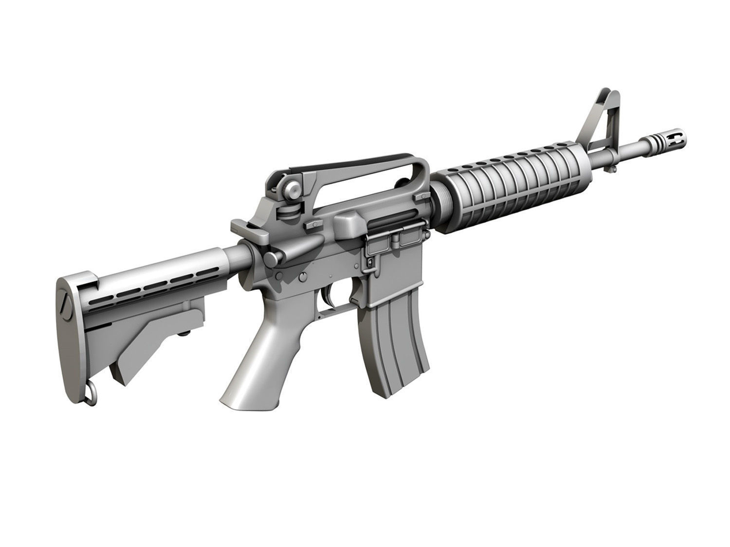 Colt M4 Commando Assault rifle 3D model_8