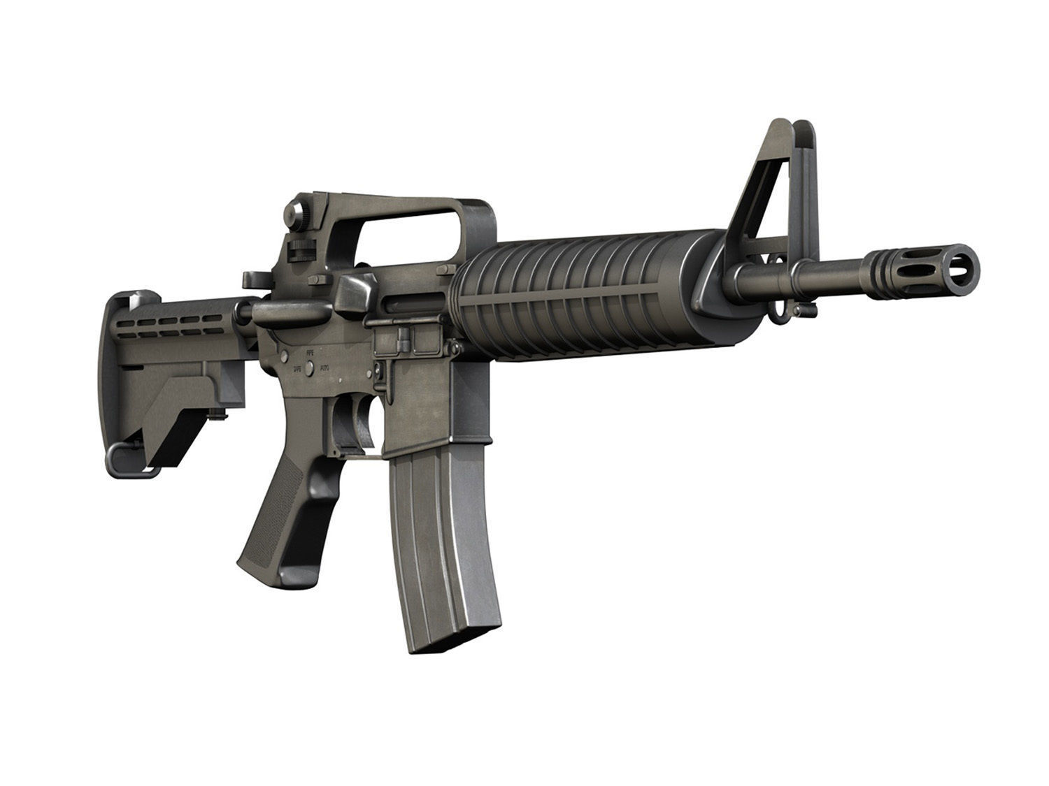 Colt M4 Commando Assault rifle 3D model_6