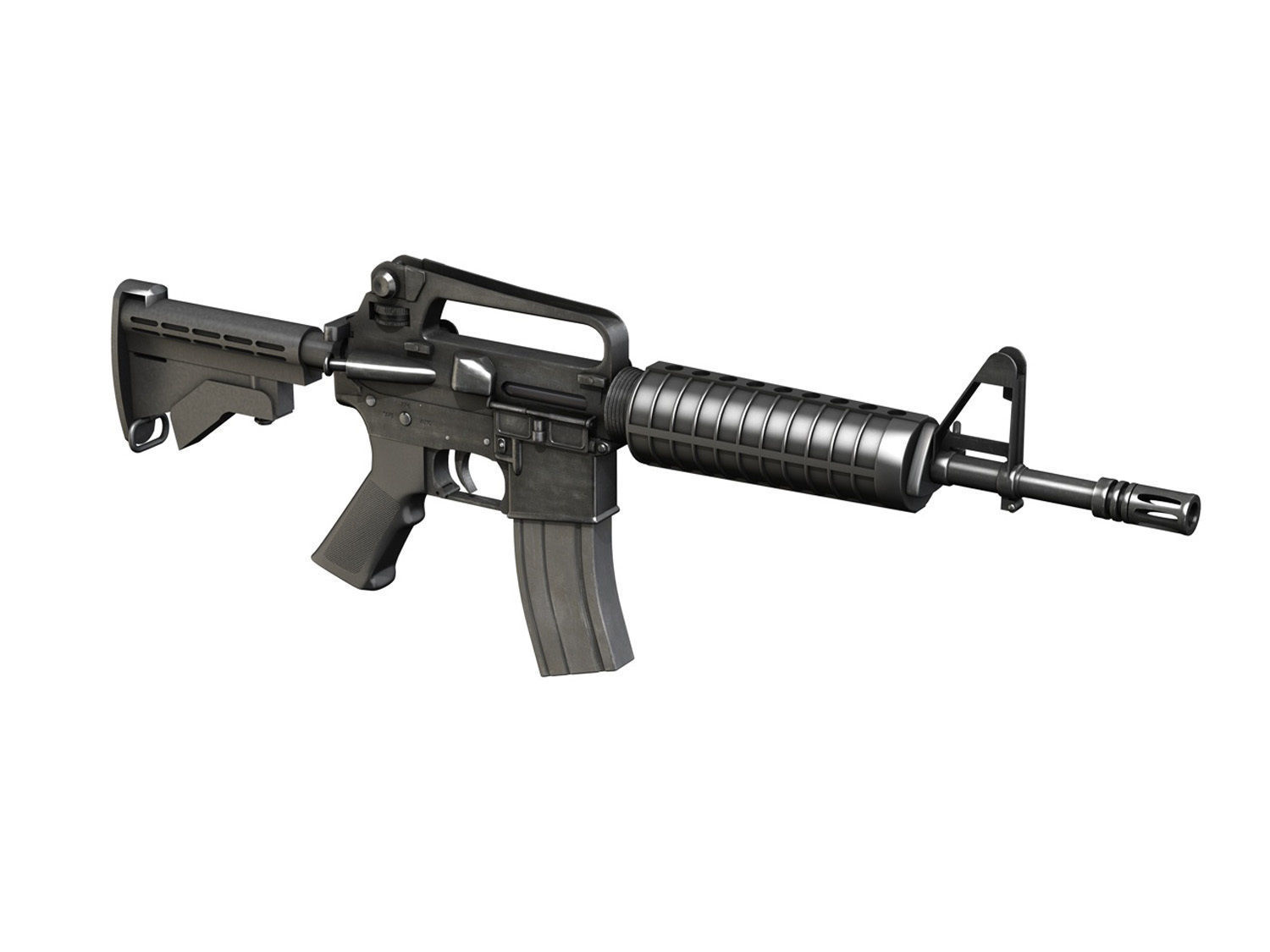 Colt M4 Commando Assault rifle 3D model_5