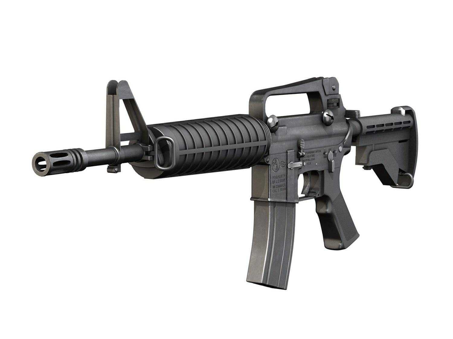 Colt M4 Commando Assault rifle 3D model_1