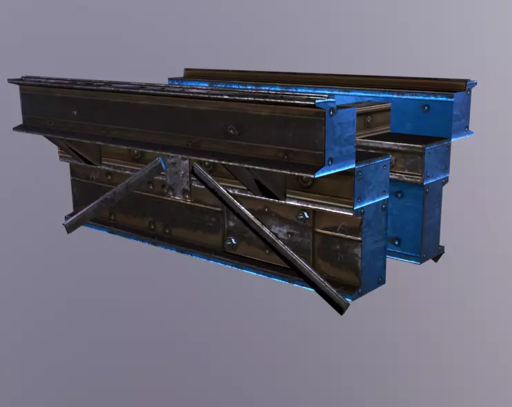 Crane Platform Low-poly 3D model_0