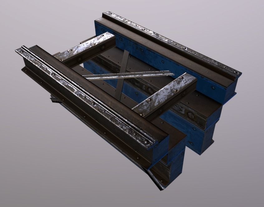 Crane Platform Low-poly 3D model_2