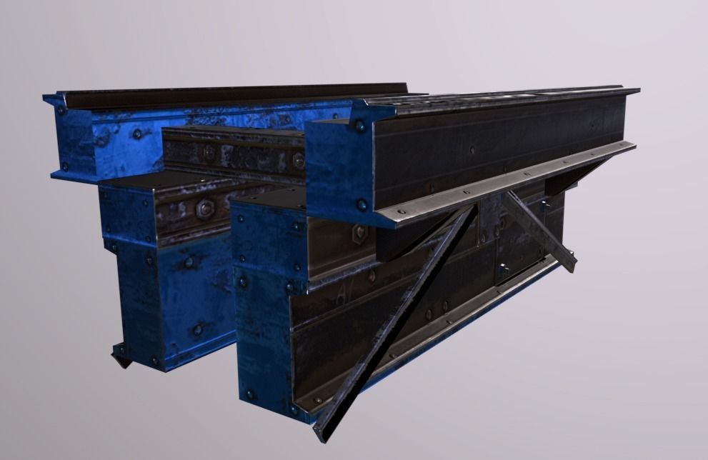 Crane Platform Low-poly 3D model_4